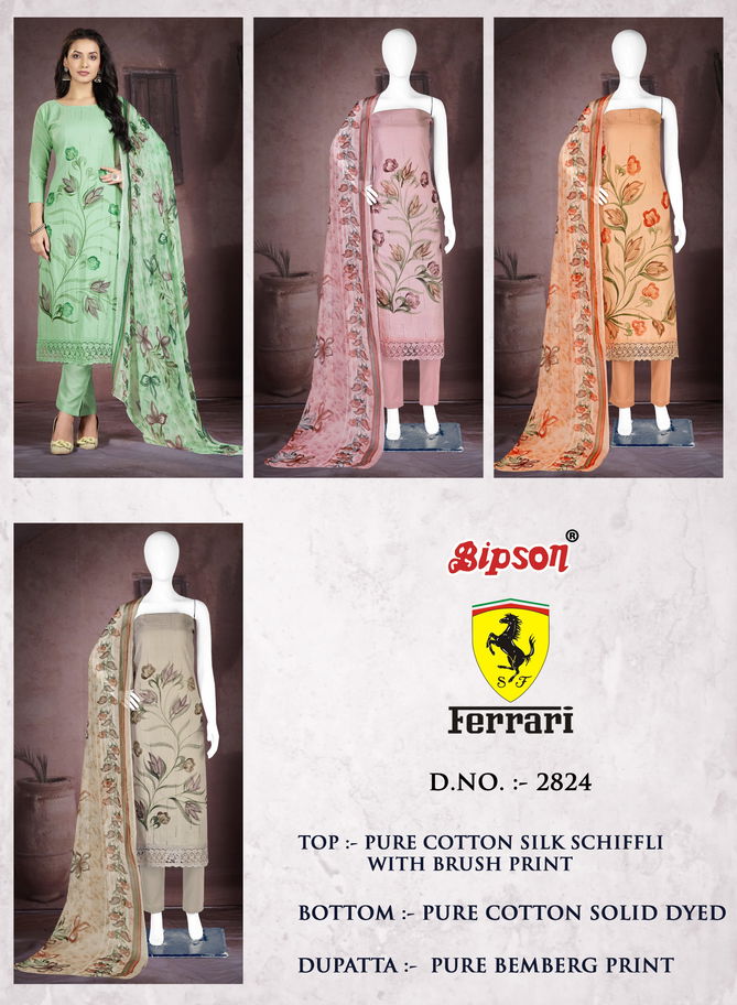 Ferrari 2824 By Bipson Cotton Silk Dress Material Wholesale Shop In Surat
